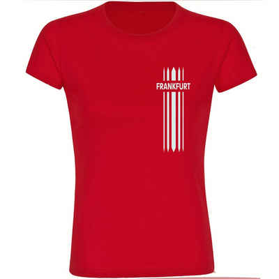 multifanshop T-Shirt Damen Frankfurt - Streifen - Frauen