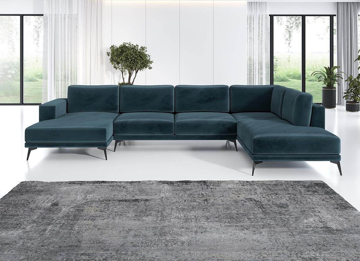 A&J MöbelLand GmbH Ecksofa Zorano PU MAX Azur 12