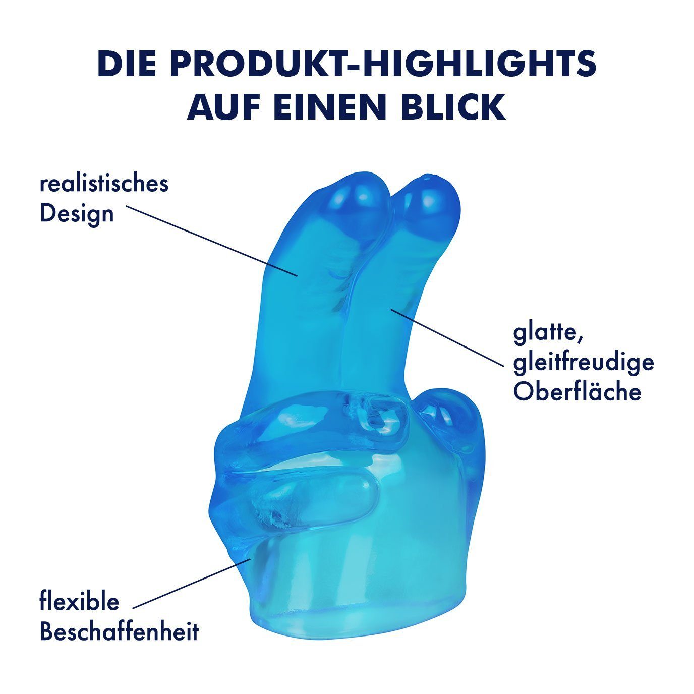 EIS Finger-Vibrator EIS Aufsatz im Finger (10,3cm) blau Design