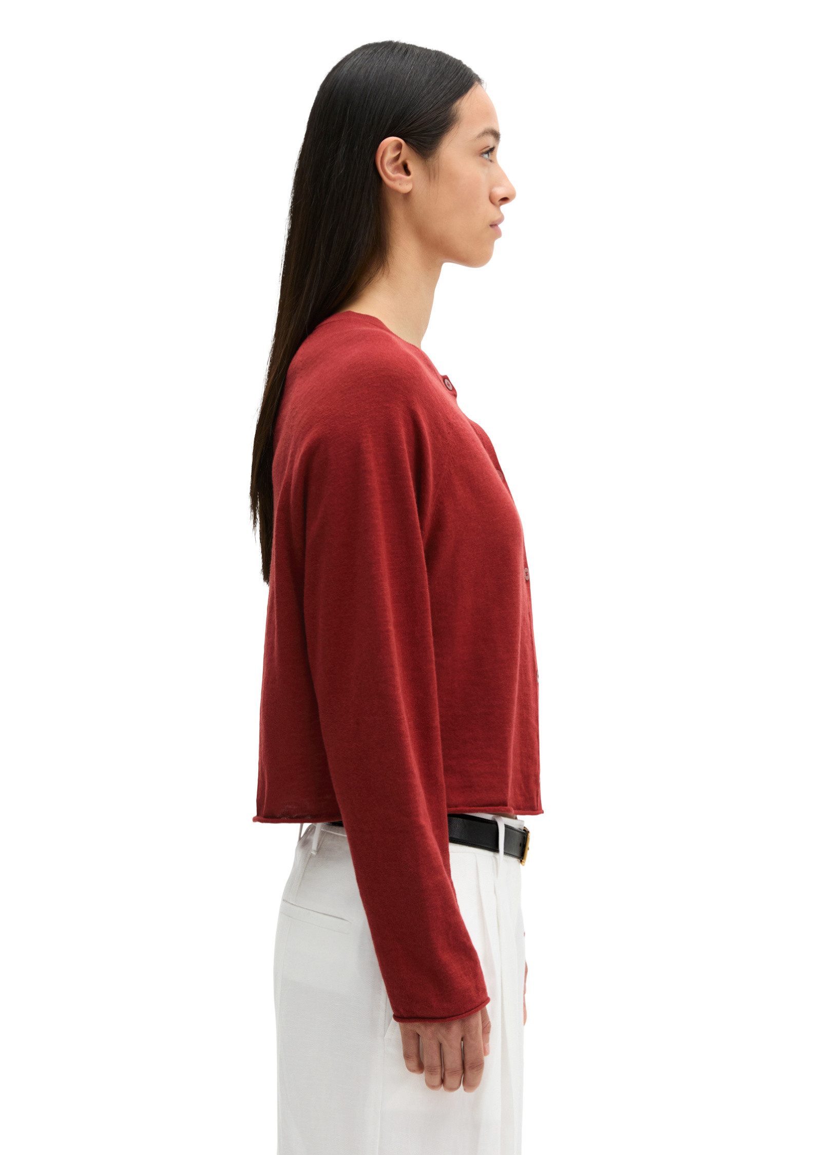 Marc O'Polo Cardigan aus Bio-Baumwolle-Leinen-Mix