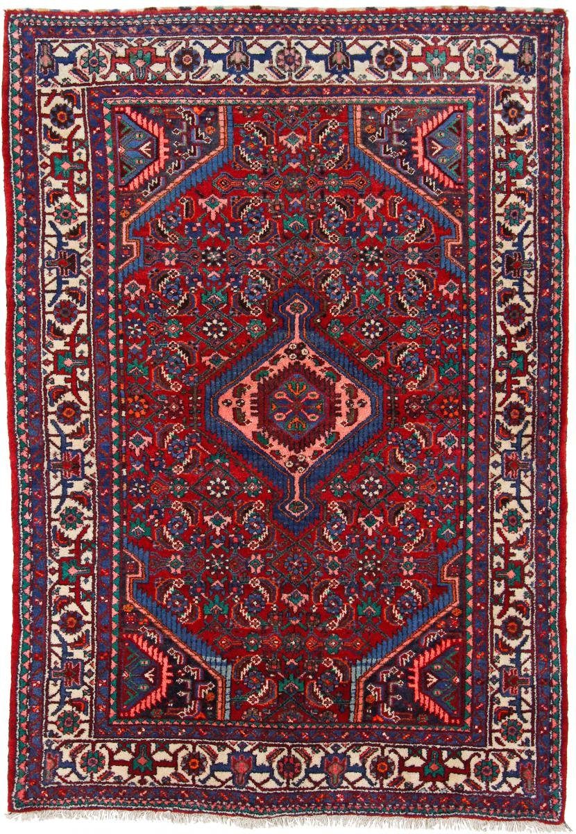 8 Orientteppich mm rechteckig, Nain Hamadan Perserteppich, Alt / Orientteppich Handgeknüpfter Höhe: Trading, 136x198