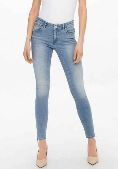 ONLY Skinny-fit-Jeans ONLKENDELL RG SK ANK DNM TAI467 NOOS mit Reißverschluss Detail am Bein