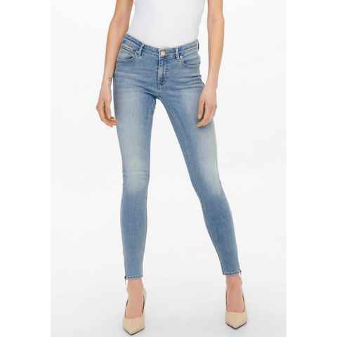 ONLY Skinny-fit-Jeans ONLKENDELL RG SK ANK DNM TAI467 NOOS mit Reißverschluss Detail am Bein