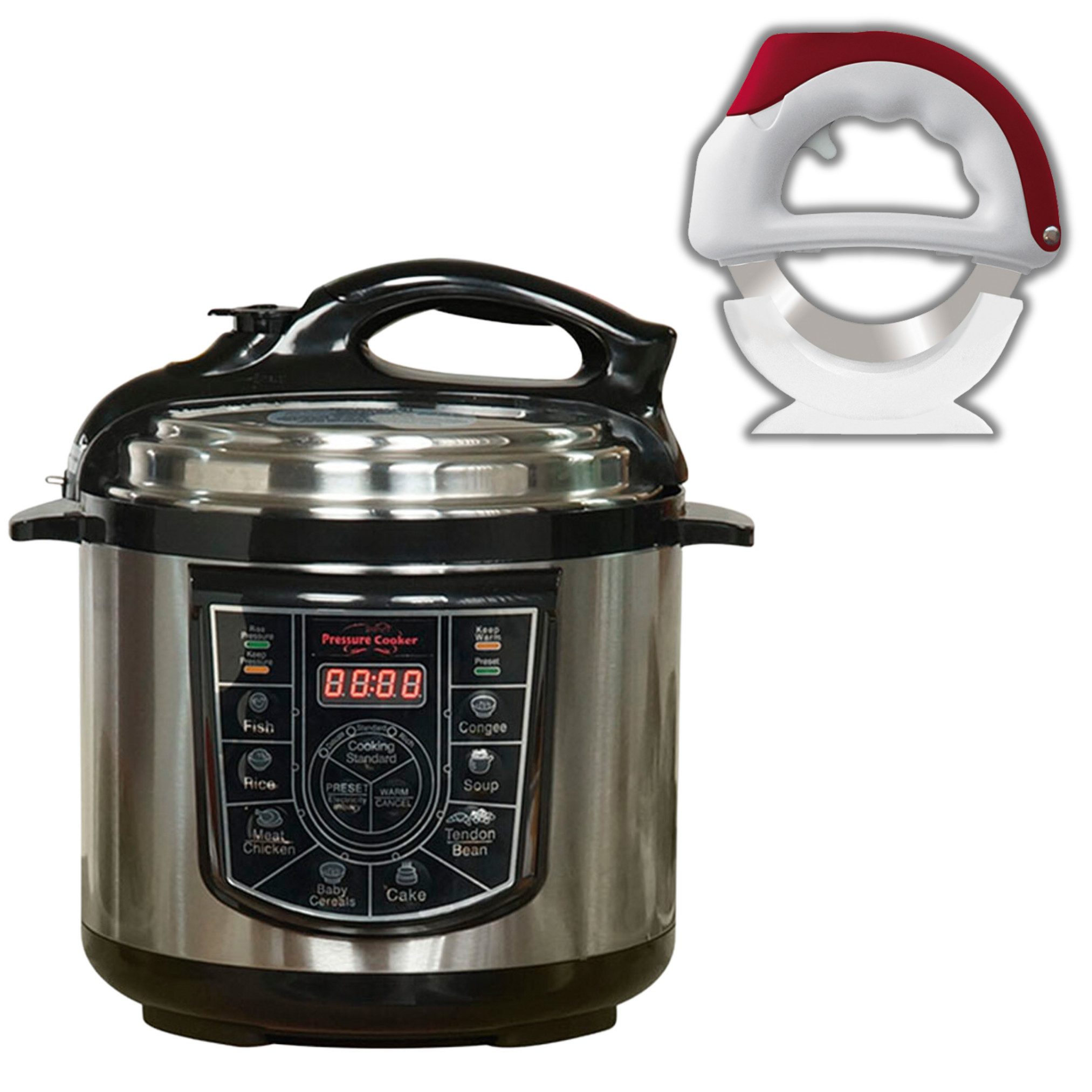 Starlyf Reiskocher Pressure Cooker, 800 W, Schnellkochtopf, Multikocher, 8 Programme, Antihaftbeschichtung