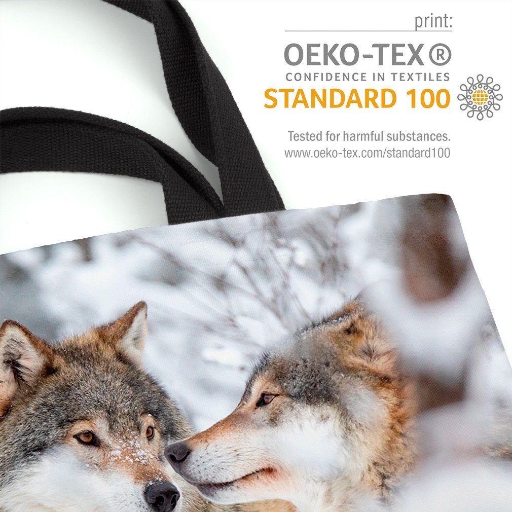 VOID Henkeltasche (1-tlg), Wolf Winter Wildtier Schnee Wolf Winter Wildtier günstig online kaufen