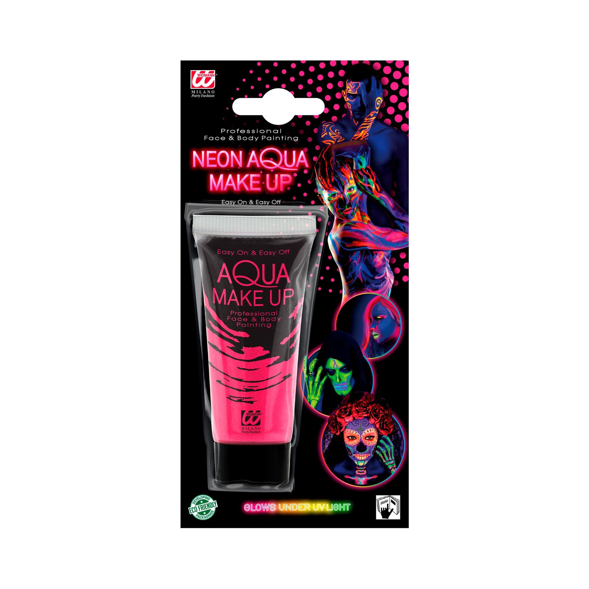 Theaterschminke Aqua Make-up - Tube 30 ml, Neon Pink