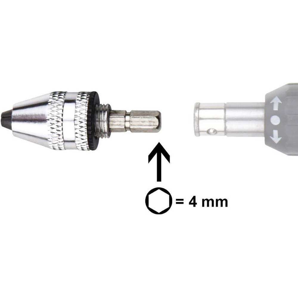 Donau Elektronik Bohrfutter Schnellspannfutter mit 4mm Sechskant Bit