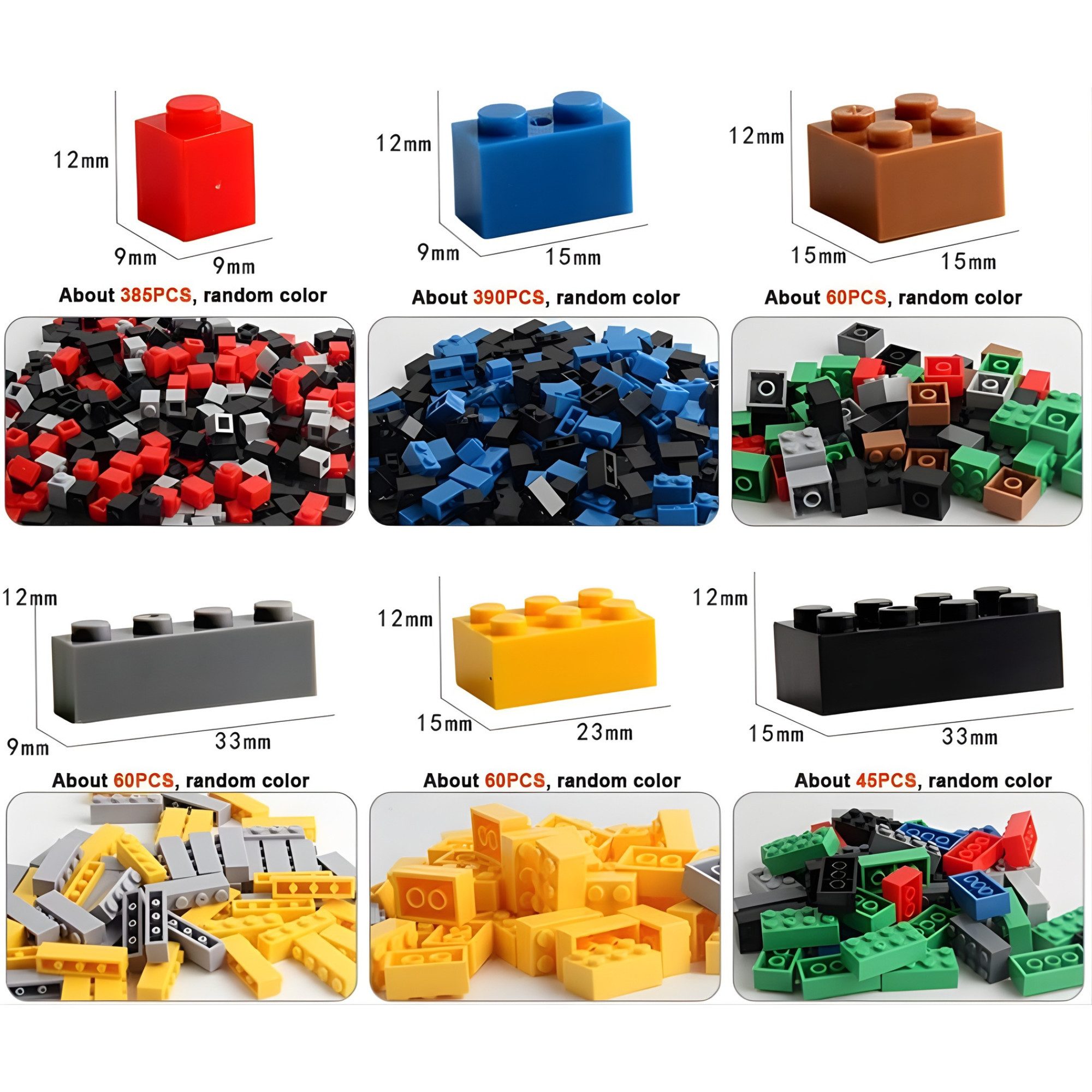 Athlix 1.000 Bausteine Set Klemmbausteine kompatibel mit Lego DIY Spielbausteine, (1000 St), Kreative Bausteine, ABS, EN71 Zertifiziert