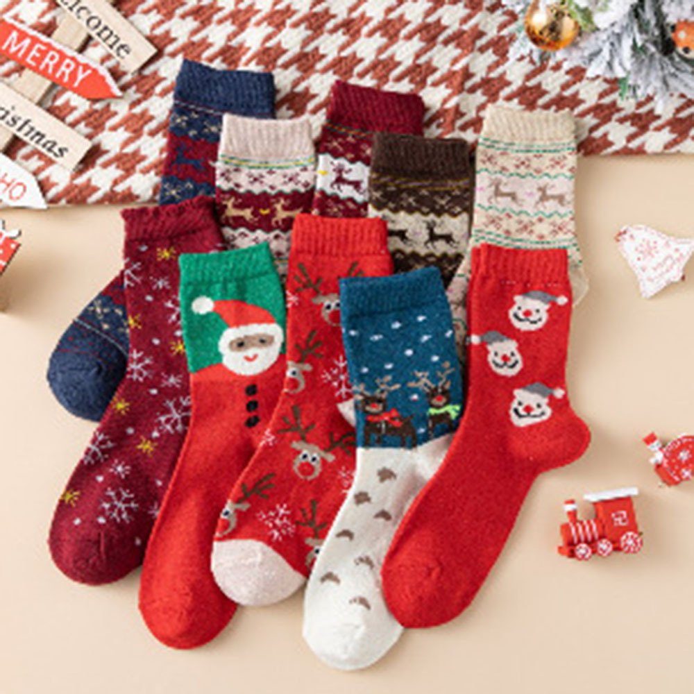 Blusmart Zu Fashion Stilvolle Patterns Personalisierte Freizeitsocken christmas Wollsocken Weihnachten,