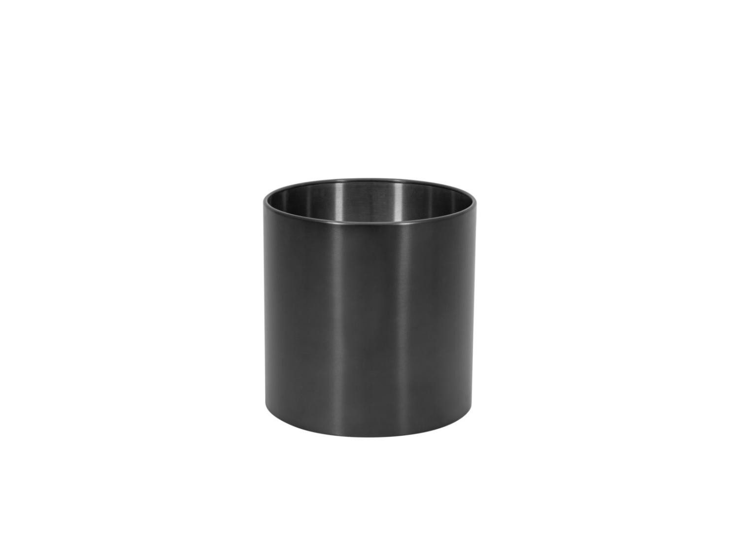 INNA-Glas Blumentopf Übertopf ALVARO, mit Rollen, anthrazit, 41,5cm, Ø40cm