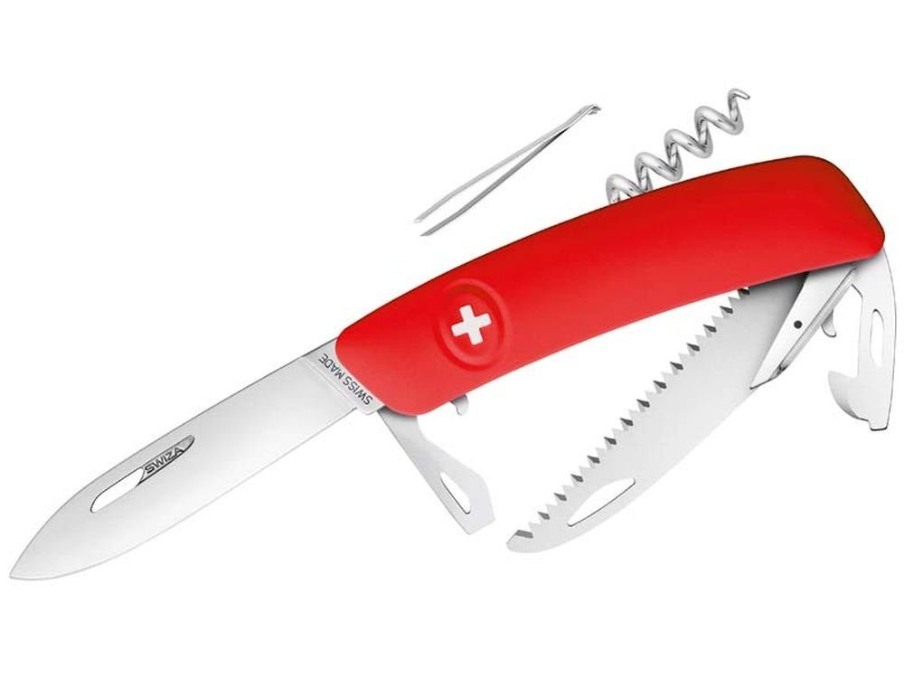 SWIZA Taschenmesser Taschenmesser D05 Stahl 440 Sicherheitsarretierung roter Anti-Rutsch-G
