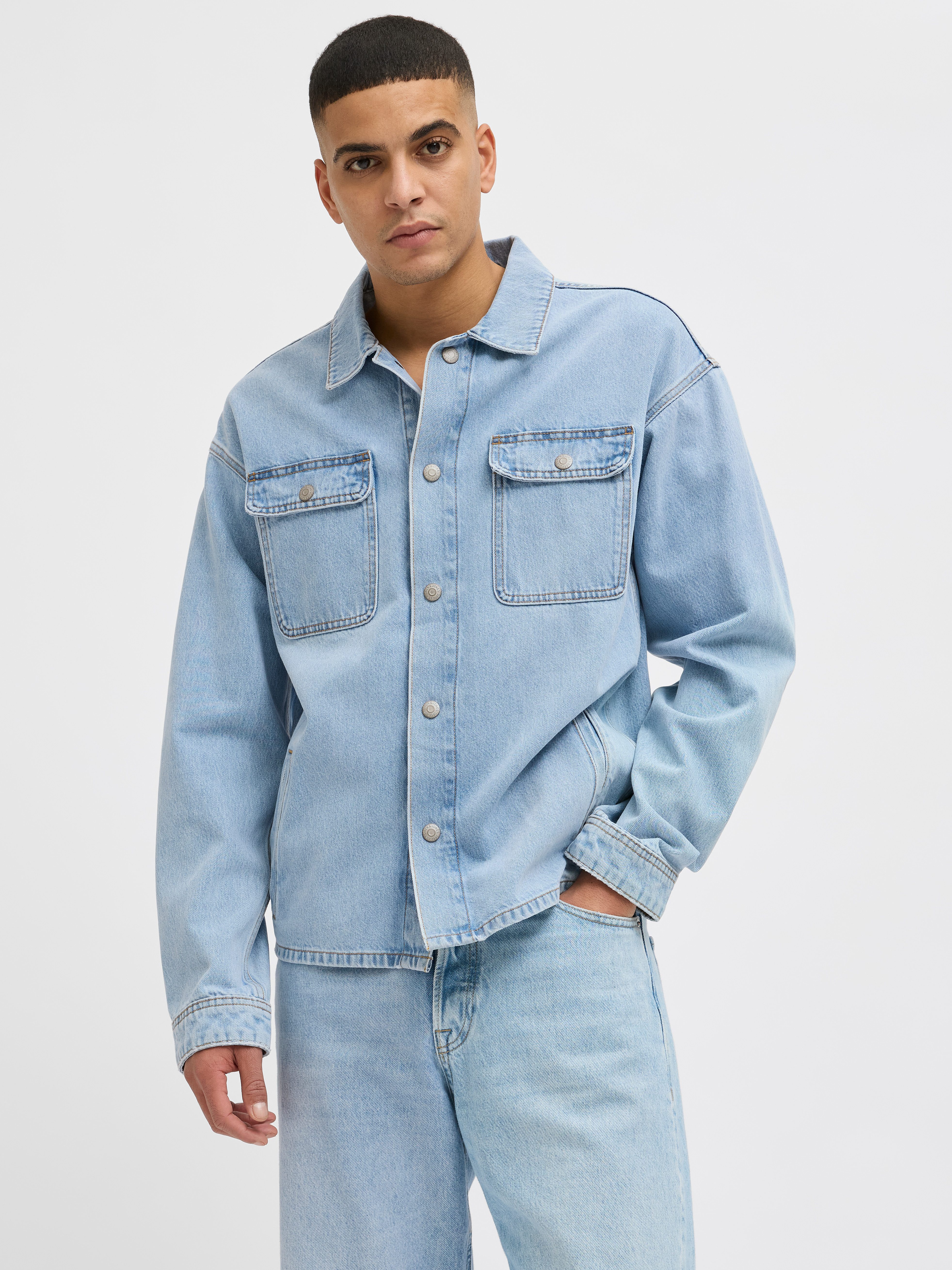 Jack & Jones Jeanshemd JJICHASE JJOVERSHIRT MF 903 SN günstig online kaufen