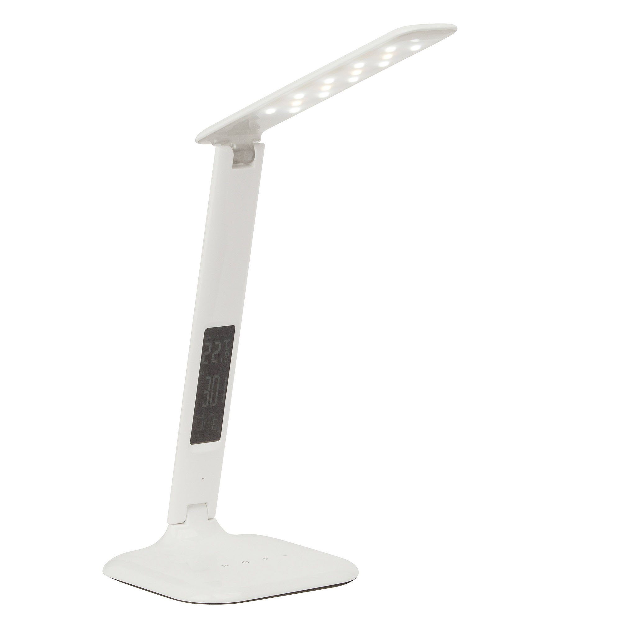 Brilliant LED Schreibtischlampe Glenn, LED fest integriert, Farbwechsler, 55 cm Höhe, Touchdimmer, USB-Anschluss, Kunststoff/Metall
