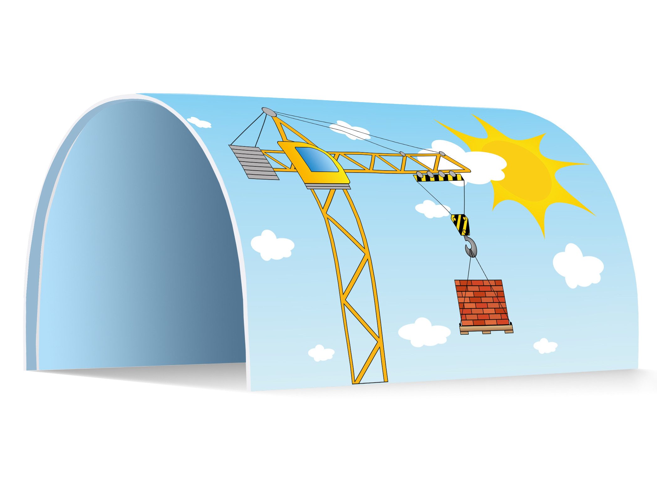 Ticaa Betttunnel Tunnel "Oskars Baustelle" für Hoch- und