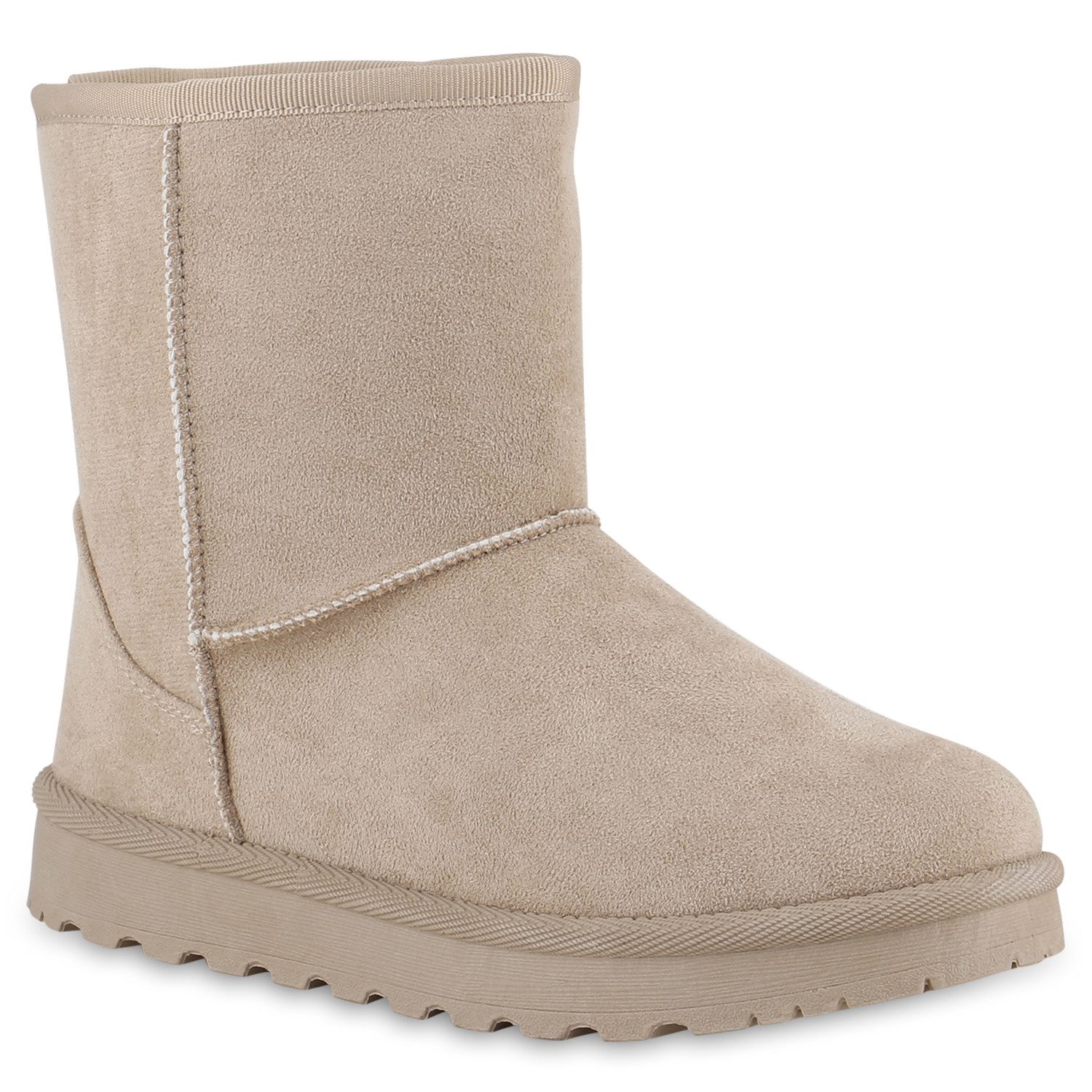 VAN HILL 841490 Winterstiefelette Damen Warm Gefütterte Winter Boots Stiefeletten Bequeme