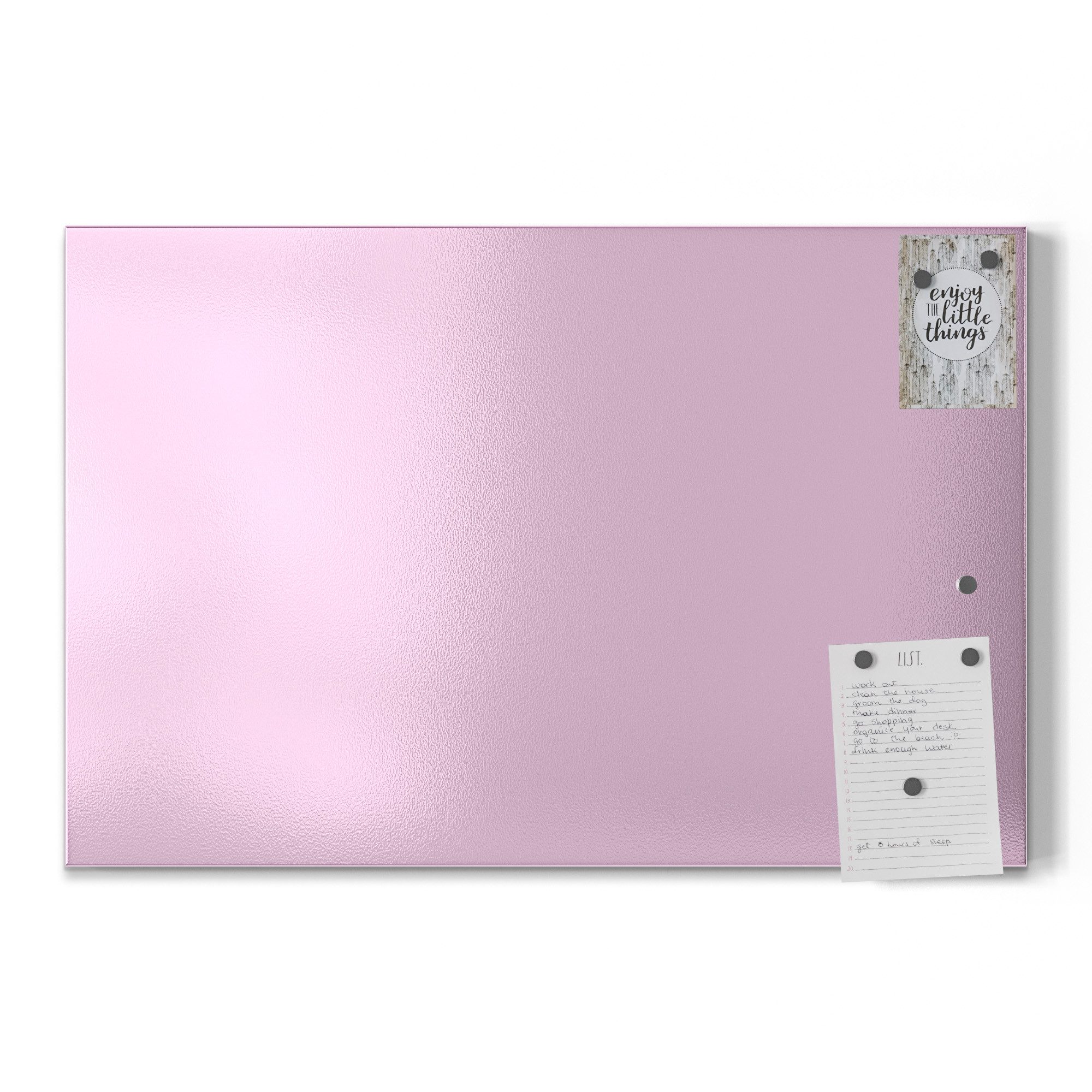 DEQORI Magnettafel 'Pastellfarben - Lavendel', Metall Whiteboard für alle Magnete, Magnetboard magnetisch