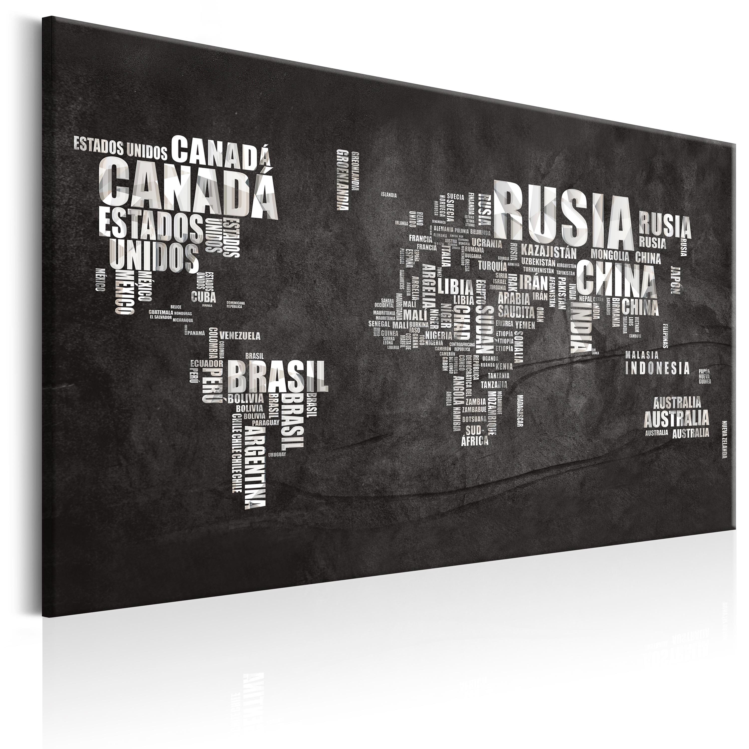 Artgeist Wandbild World Map: Spanish Geography (ES)