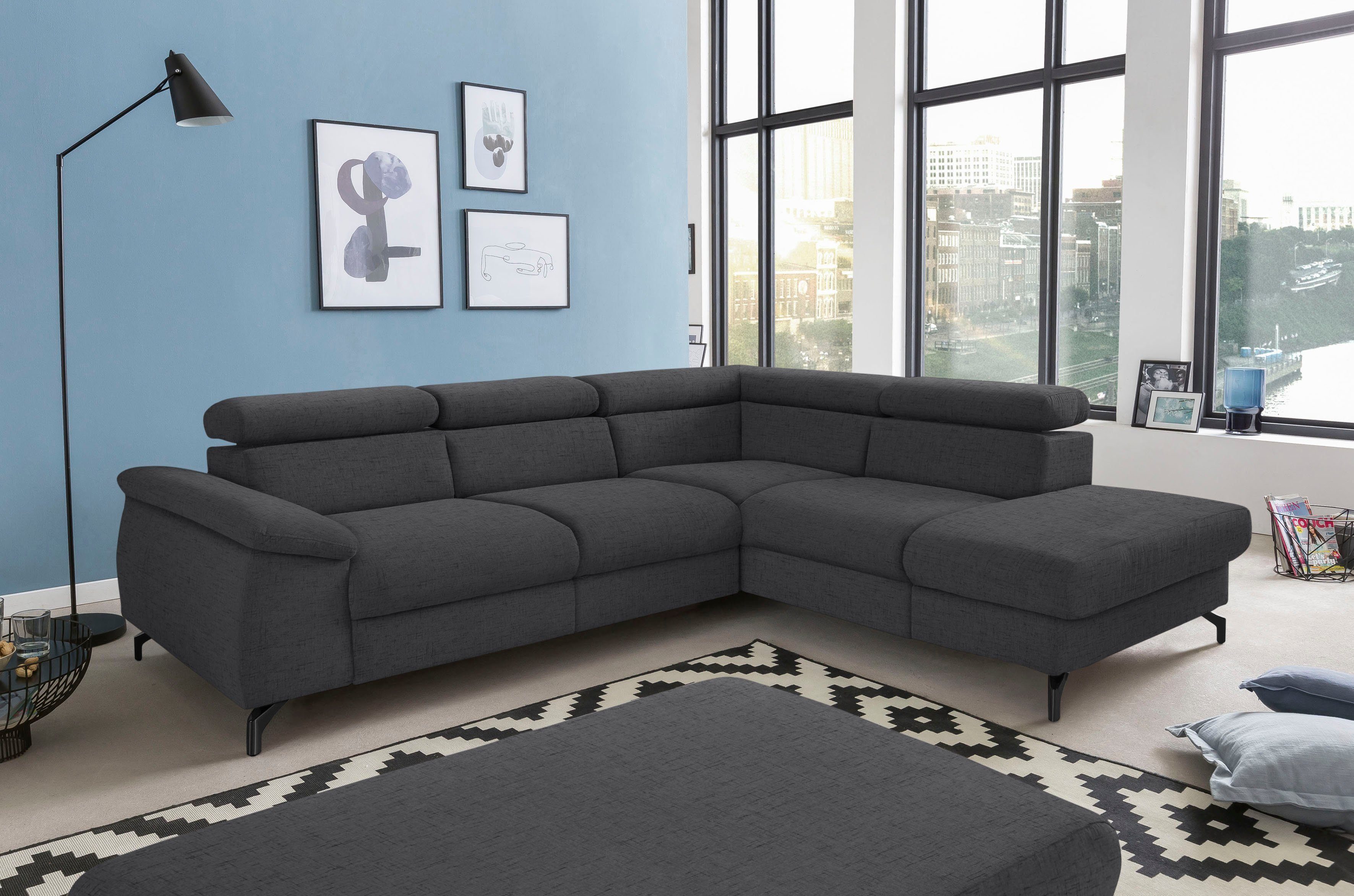 COTTA Polstergarnitur "Komaris L-Form", (Set), Set bestehend aus: Ecksofa m günstig online kaufen