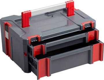 Connex Stapelbox zwei Schubladen - 13,5 Liter Volumen - 80 kg Tragfähigkeit, erweiterbares System - Stapelbar - robustem Kunststoff