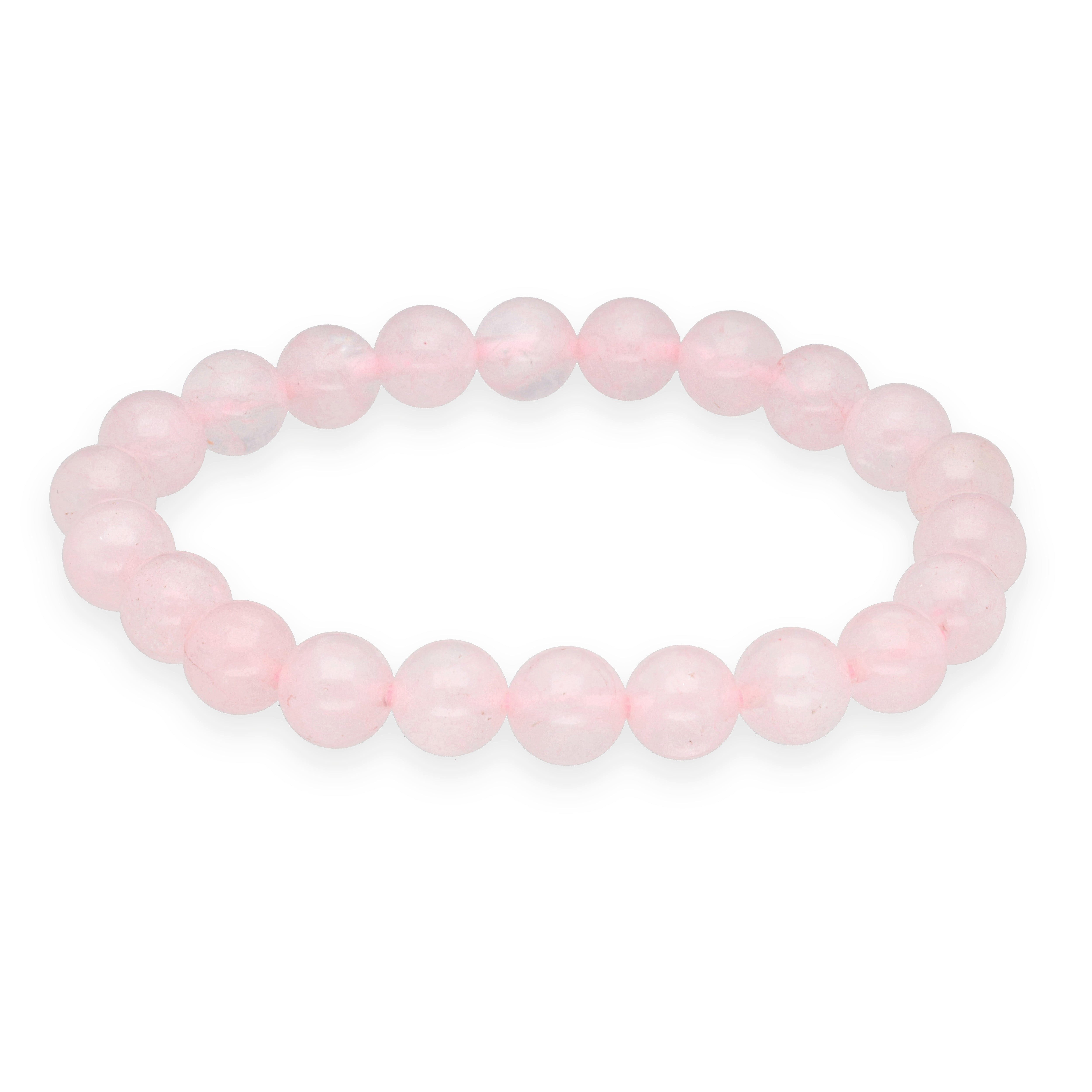 Lebensquelle Plus Armband Rosenquarz Kugelarmband, 8 mm