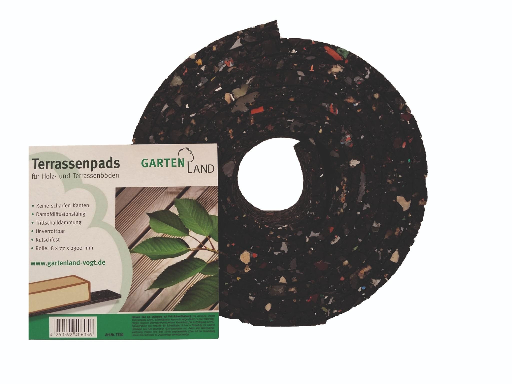 GartenLand Terrassendielen Terrassenpads, 8 mm Stärke, (1-St., wasserfest, trittschalldämmend, witterungsbeständig)