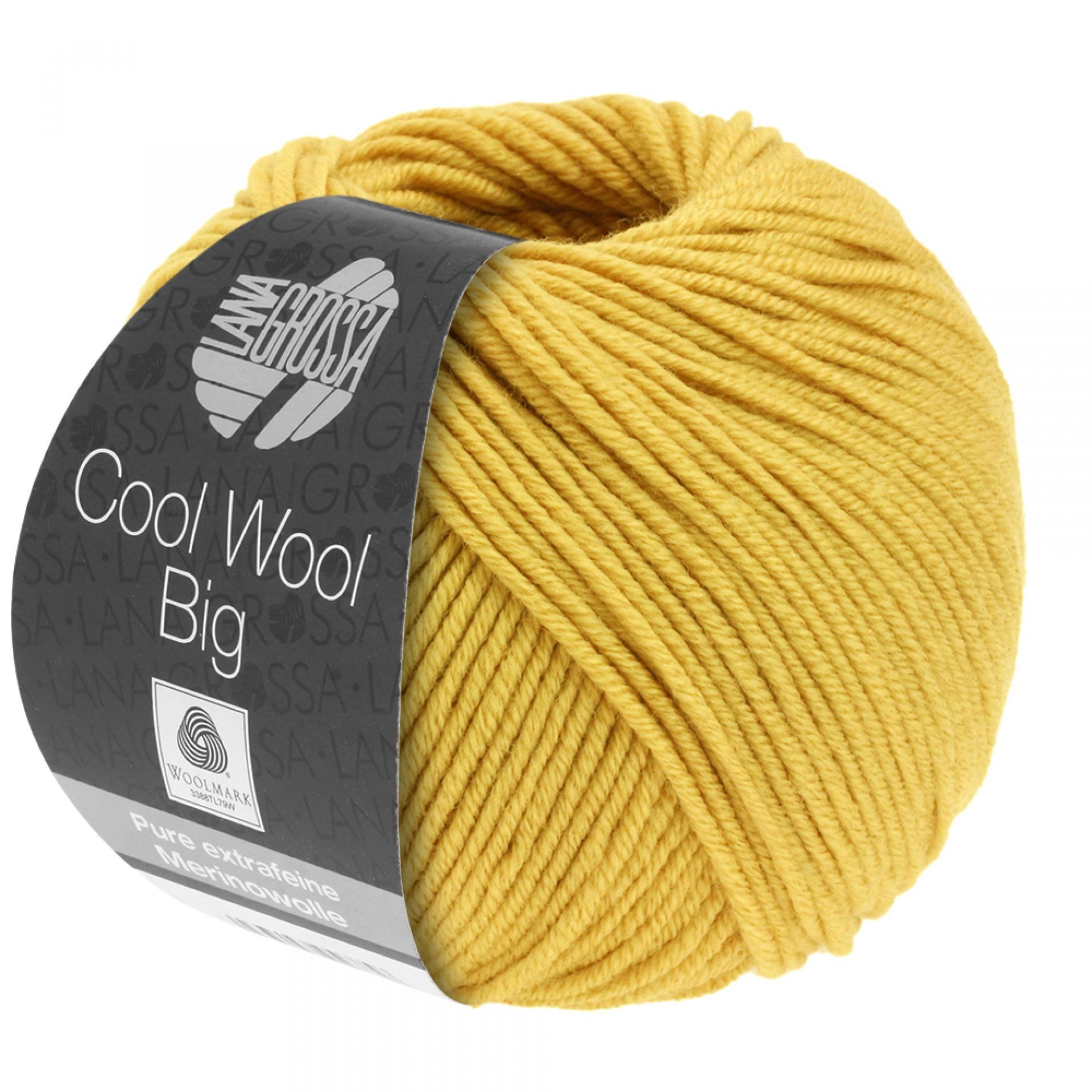 LANA GROSSA COOL WOOL BIG 50 g pflegeleichtes Strickgarn extrafeine Merinowolle Häkelwolle, 120 m (Premium Merinowolle Garn für Strickideen, Klassiker aus purer, extrafeiner Merinowolle), 50 g