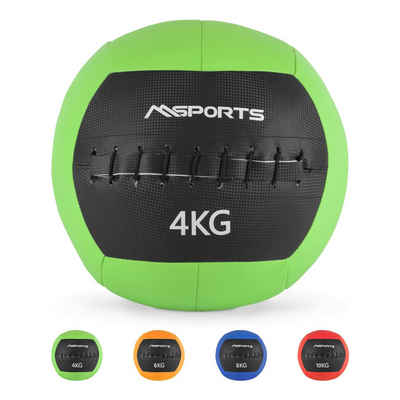 MSports® Medizinball Wall-Ball Premium Gewichtsball 2 - 10 kg in verschiedenen Farben