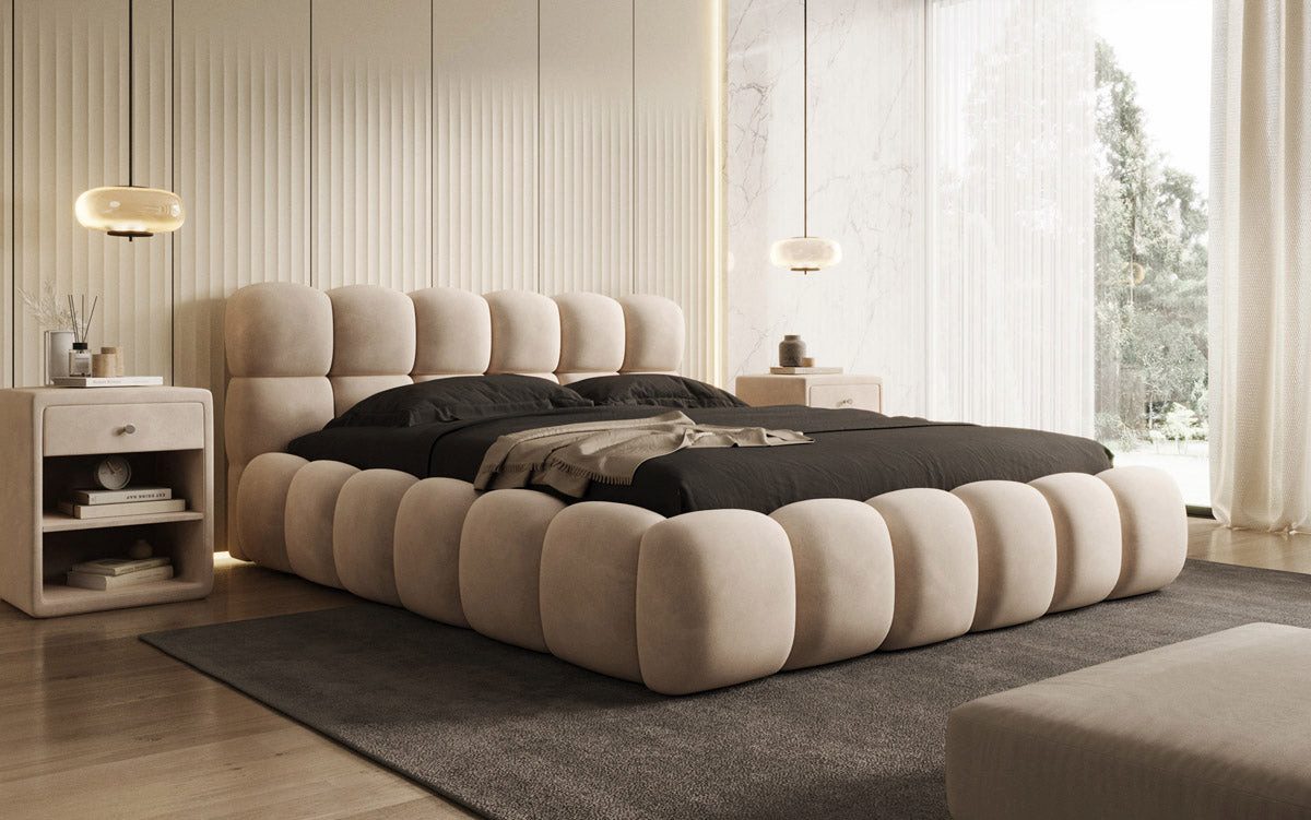 Luxusbetten24 Polsterbett Designer Polsterbett Boston Samt, günstig online kaufen