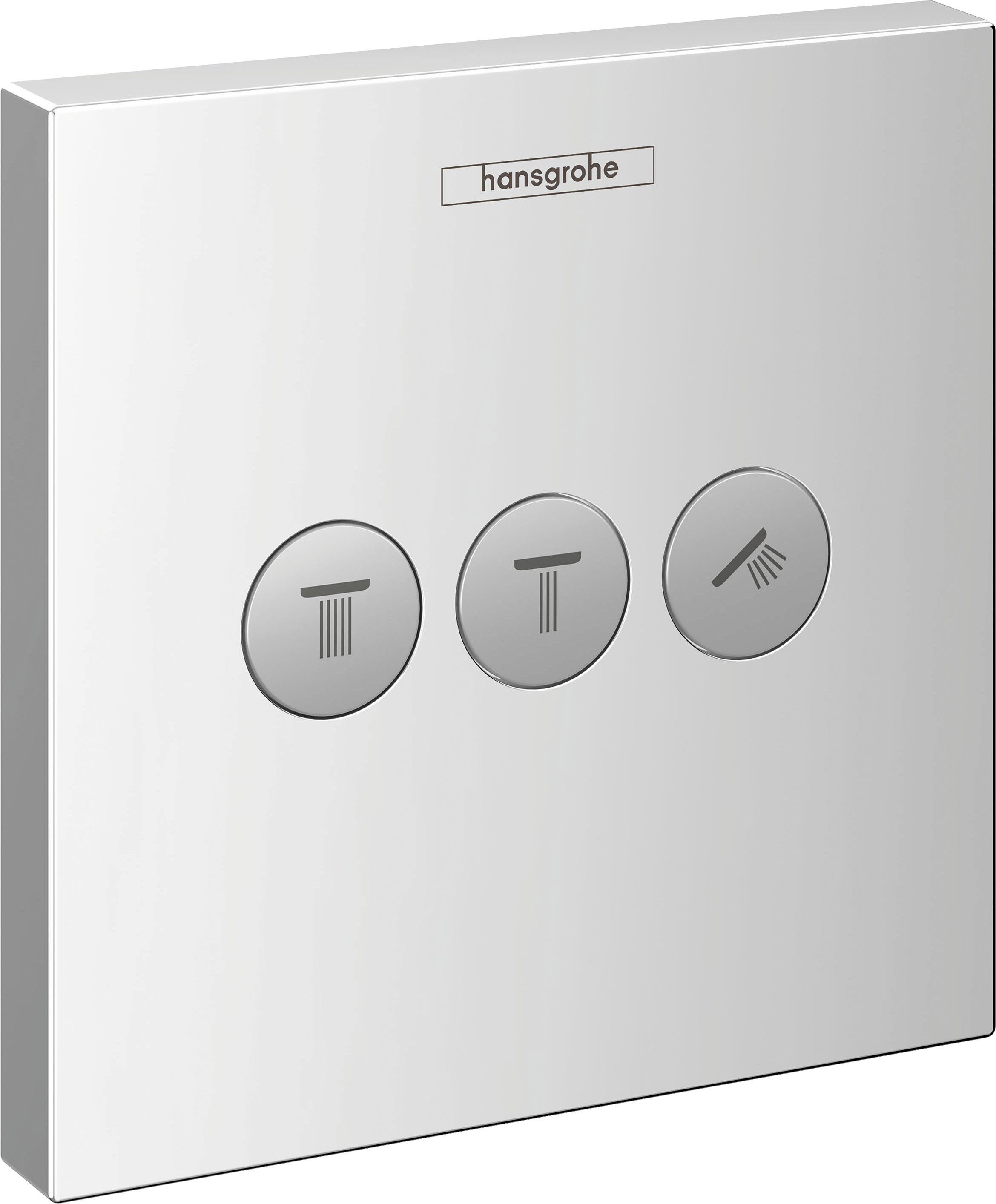 hansgrohe UP-Ventil-Oberbau ShowerSelect S, Unterputz für 3 Funktionen, chrom