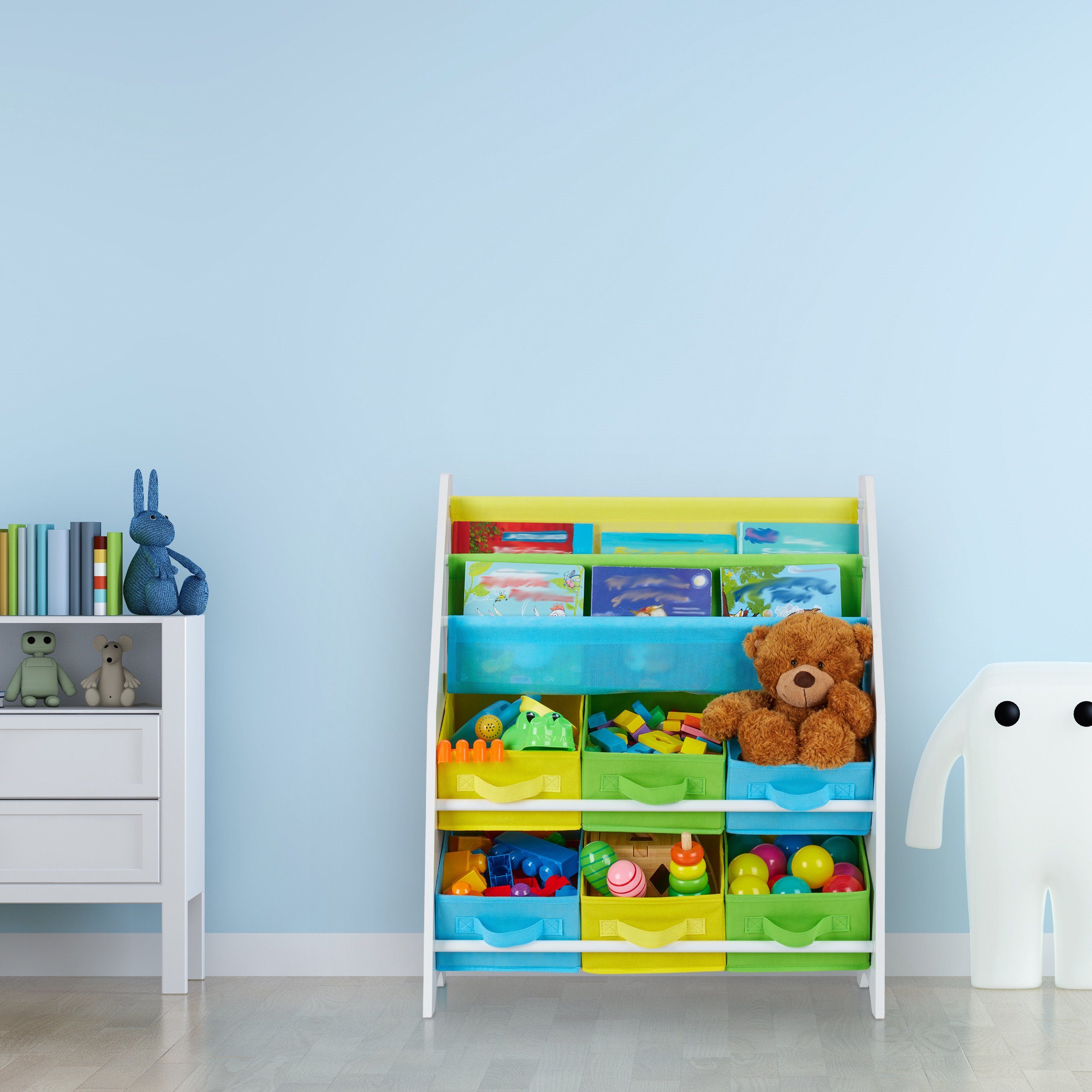 relaxdays Kinderregal mit 6 Boxen & günstig online kaufen