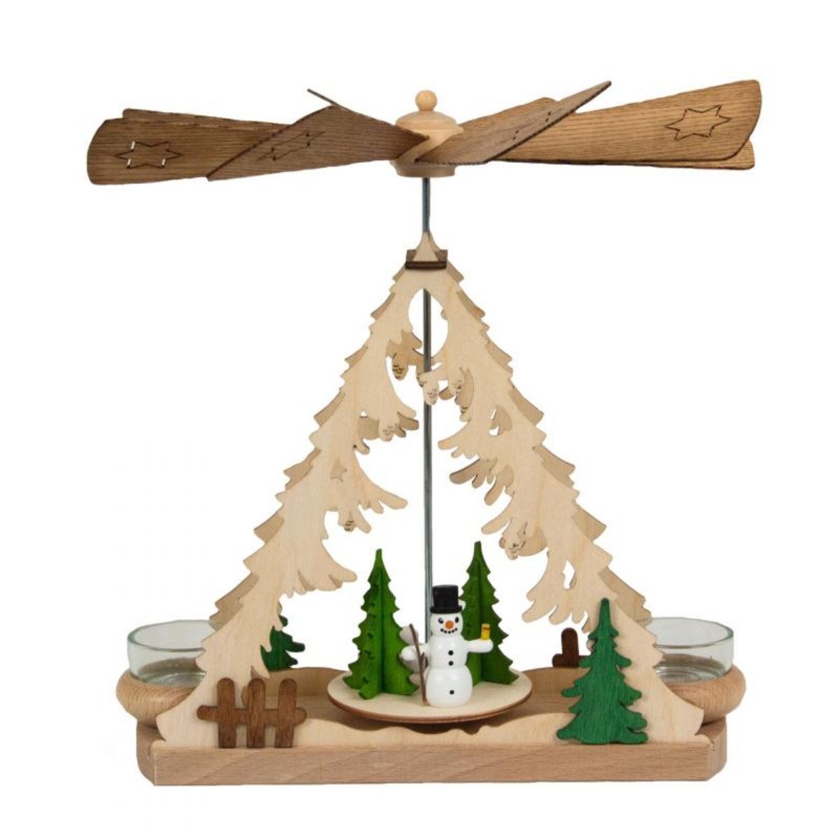 Kuhnert Weihnachtspyramide Kuhnert Teelichtpyramide, verschiedene Motive zur Auswahl, Made in Germany - Echte Kunst aus dem Erzgebirge