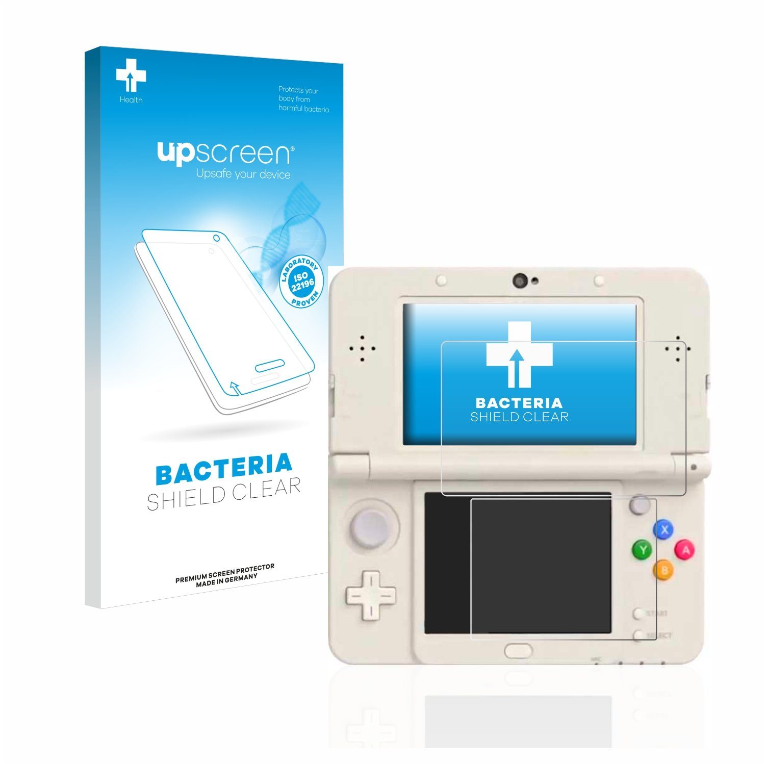 upscreen Schutzfolie für Nintendo New 3DS, Displayschutzfolie, Folie Premium klar antibakteriell