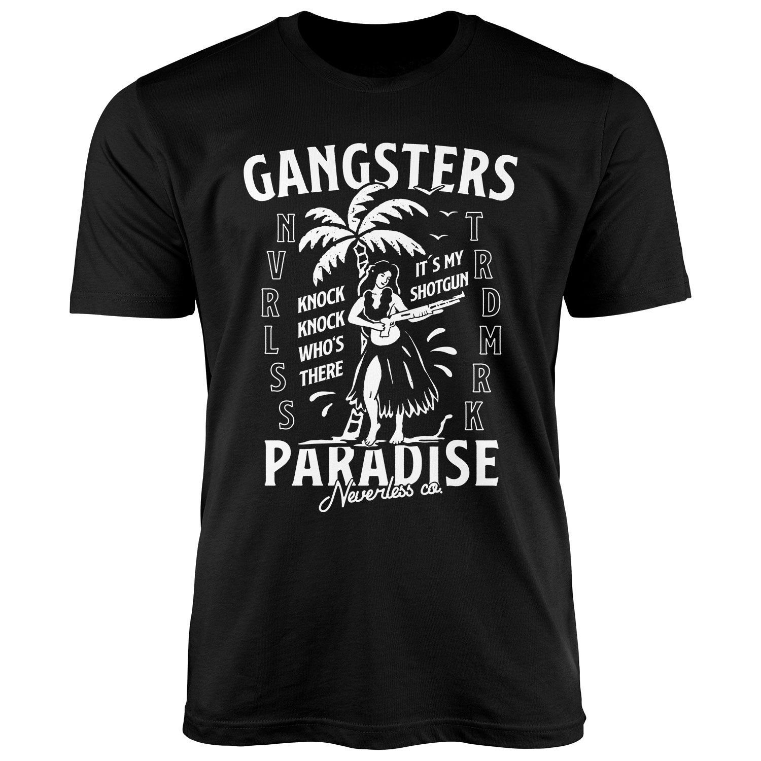 Neverless Print-Shirt Herren T-Shirt Gangsters Paradise Printshirt T-Shirt Rapper Rap Fashion Streetstyle Neverless® mit Print