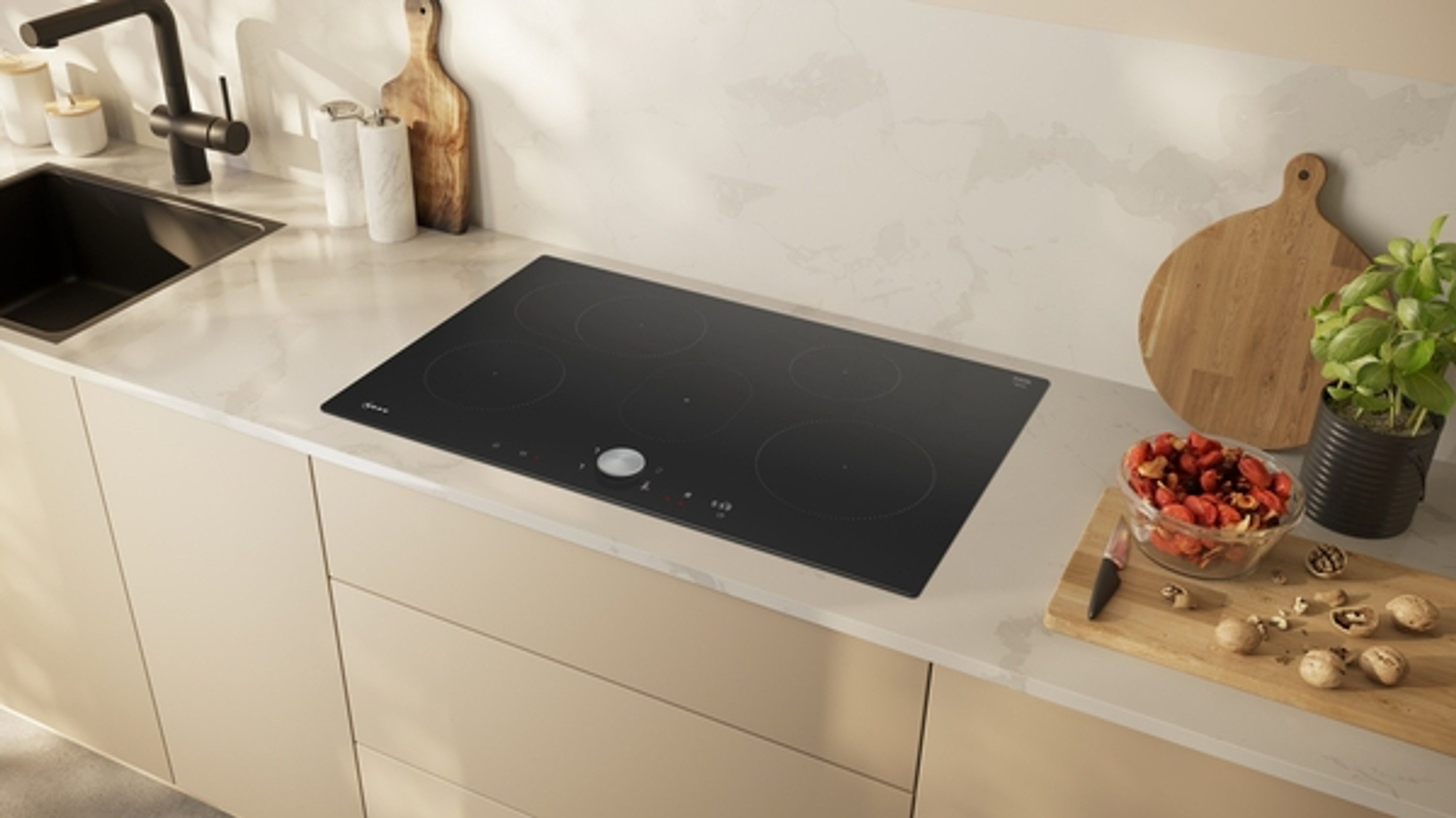 NEFF Induktions-Kochfeld N 90 / T58PTF1L0 T58PTF1L0, Autarkes Induktionskochfeld mit Twist Pad® Steuerung