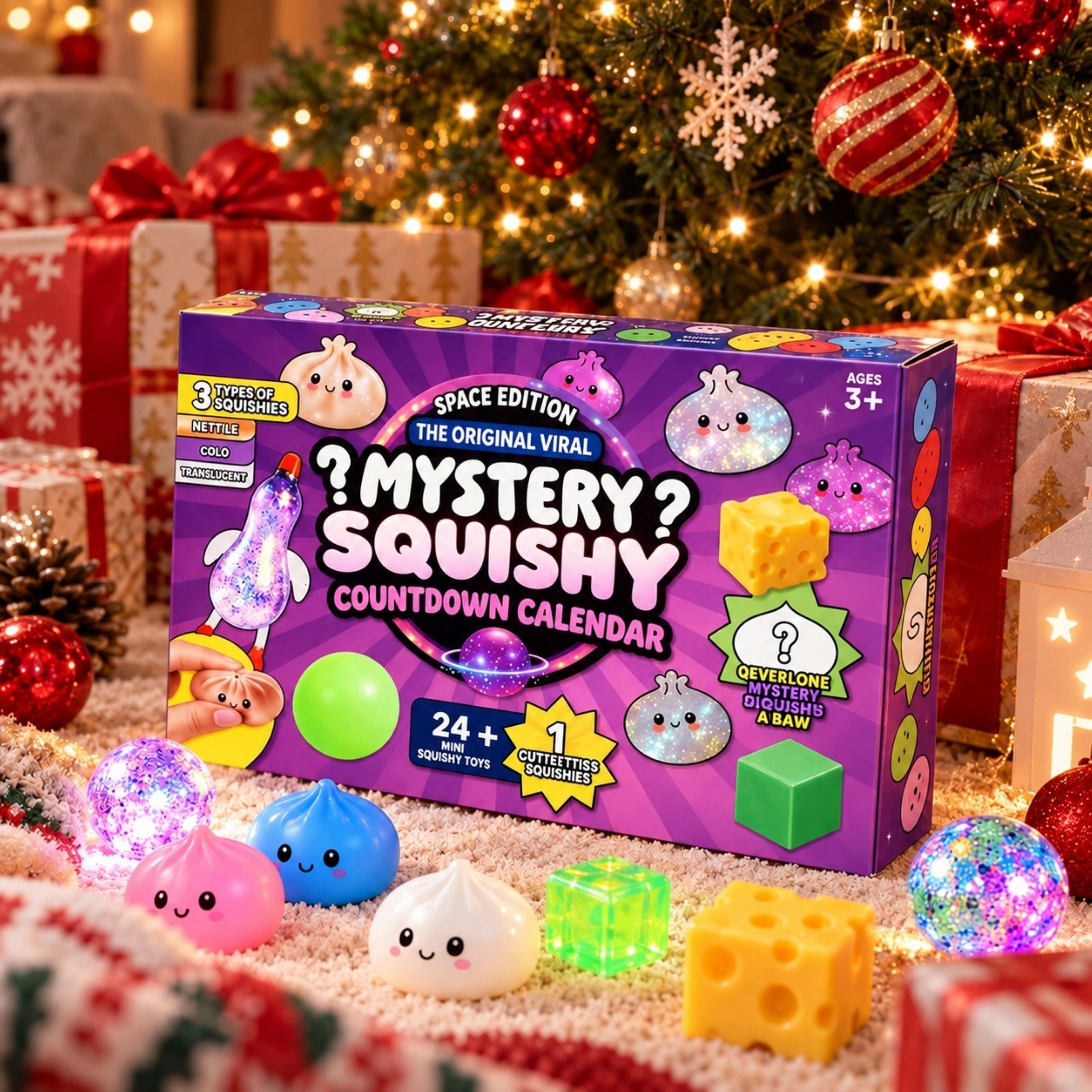 Festivalartikel Adventskalender Adventskalender Squishy Gniotki 25 Überraschungen Knautschspielzeug (1-tlg)