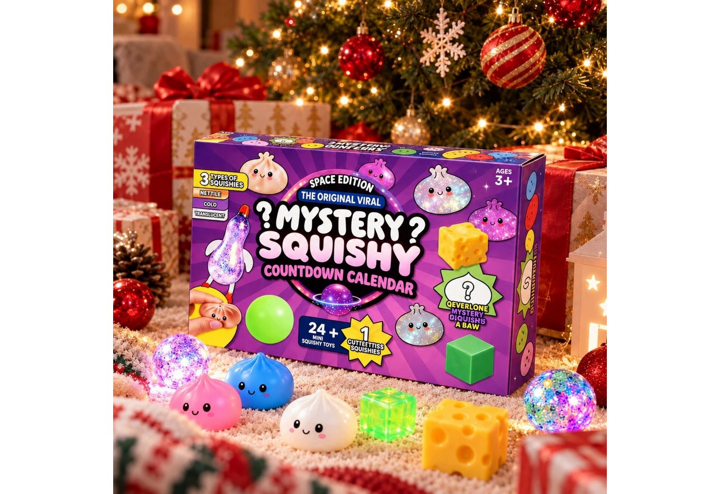 Festivalartikel Adventskalender Adventskalender Squishy Gniotki 25 Überraschungen Knautschspielzeug (1-tlg)