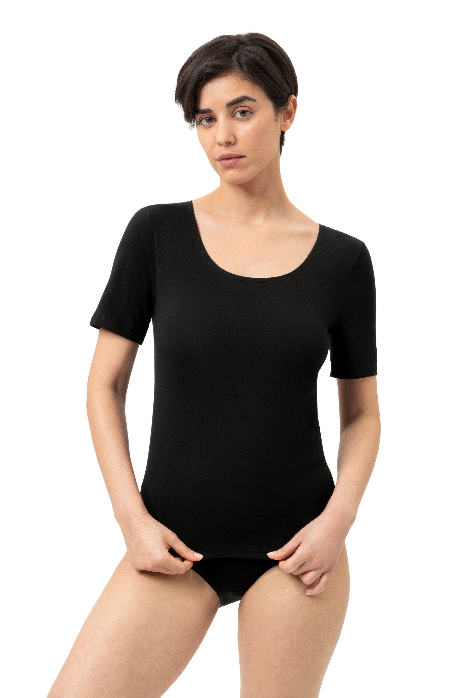 Mey Kurzarmshirt SUPERFINE ORGANIC Rundhals, schmale Passform, Halbarm