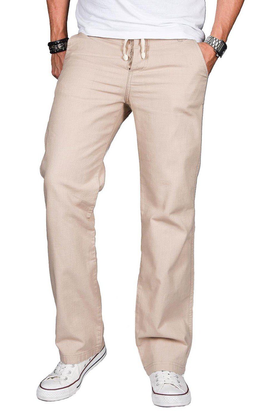 Alessandro Salvarini Leinenhose Herren – leichte Sommerhose Baumwolle Luftige Hose mit Kordelzug und bequemem Schnitt