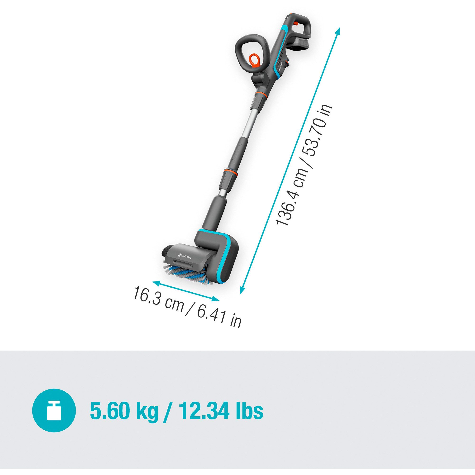 GARDENA Handkehrmaschine GARDENA Akku-Multi-Reiniger AquaBrush Universal