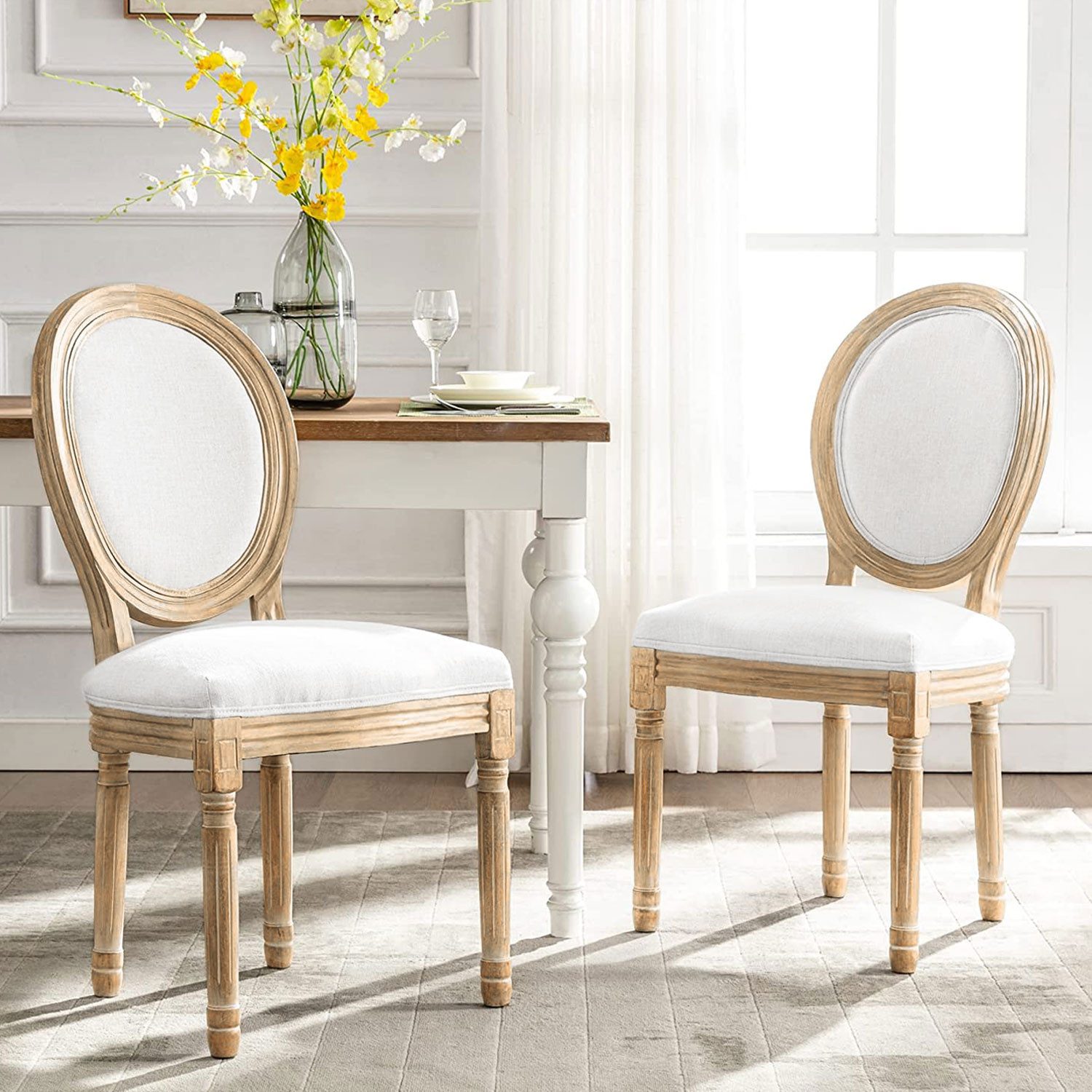 HomeMiYN Polsterstuhl Esszimmerstuhl (2 St),Polsterstuhl mit edler Knopfheftung Rückenlehne, 2er Set