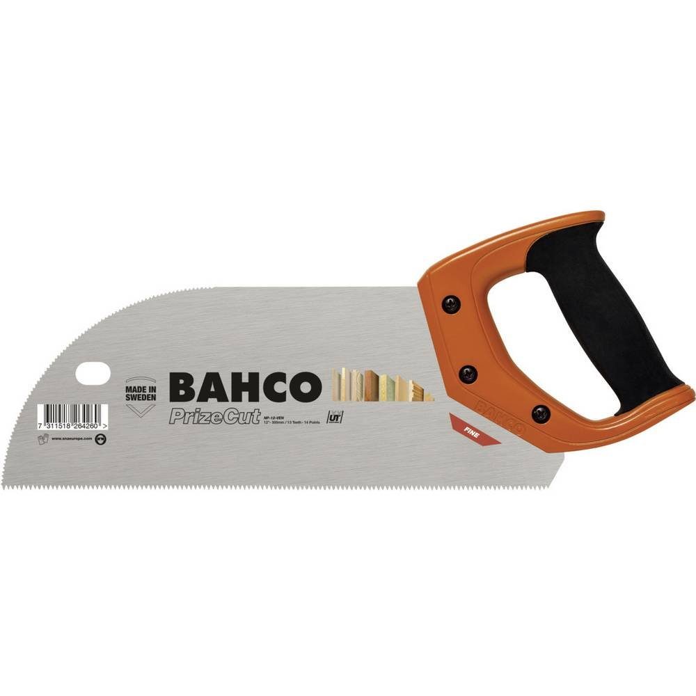 BAHCO Handsäge Prizecut Furniersäge 300mm, Feines-mittelgr. Mat. 13/14 Zpz NP-12-VEN