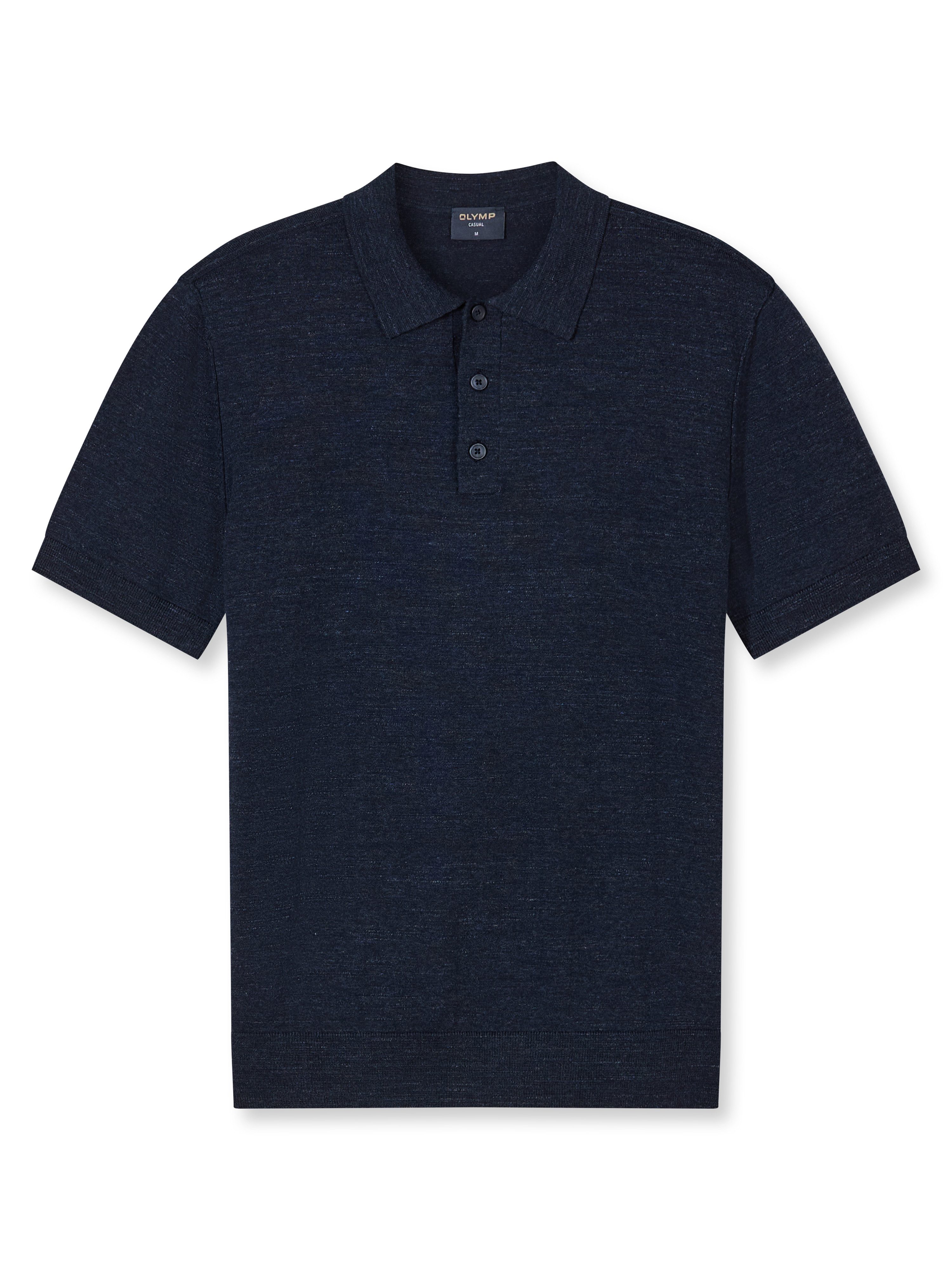 OLYMP Poloshirt Strick Casual mit Knopfleiste, regular fit