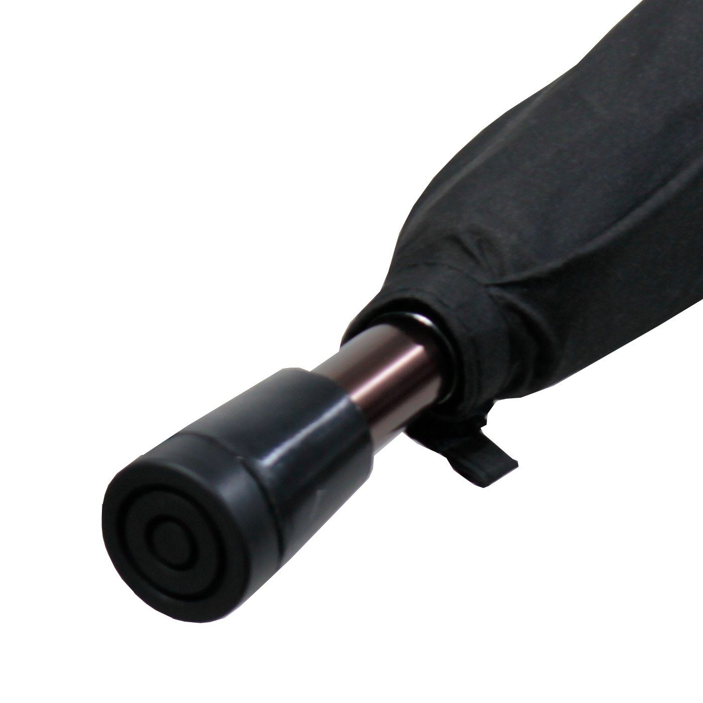 Langregenschirm schwarz höhenverstellbar sehr stabil, Stützschirm extrem-stabil Holzgriff iX-brella
