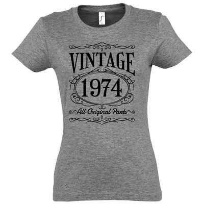 Youth Designz T-Shirt Vintage 1974 Damen Tshirt zum 50. Geburtstag mit lustigem Spruch zum Geburtstag