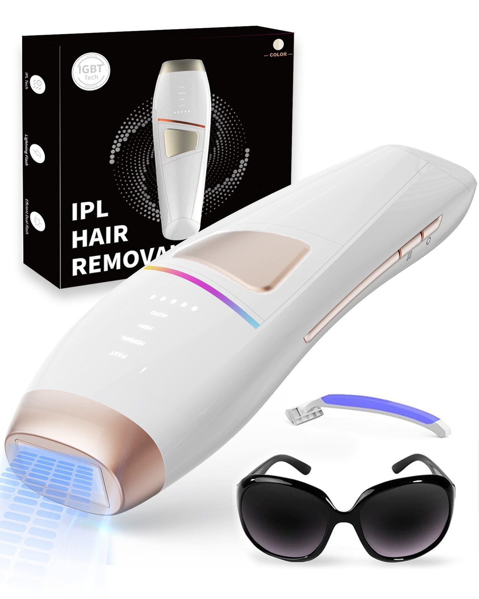 pedete IPL-Haarentferner Laser Haarentfernung,Haarentfernungsgerät,IPL Geräte Haarentfernung, 999,999 Lichtimpulse Lichtimpulse, HR/SC/HR+ 3-in-1-Funktion mit 9 Energiestufen, für Lippenhaare, Gesicht, Achsel, Bikinizone und Körper-Aufgerüstet