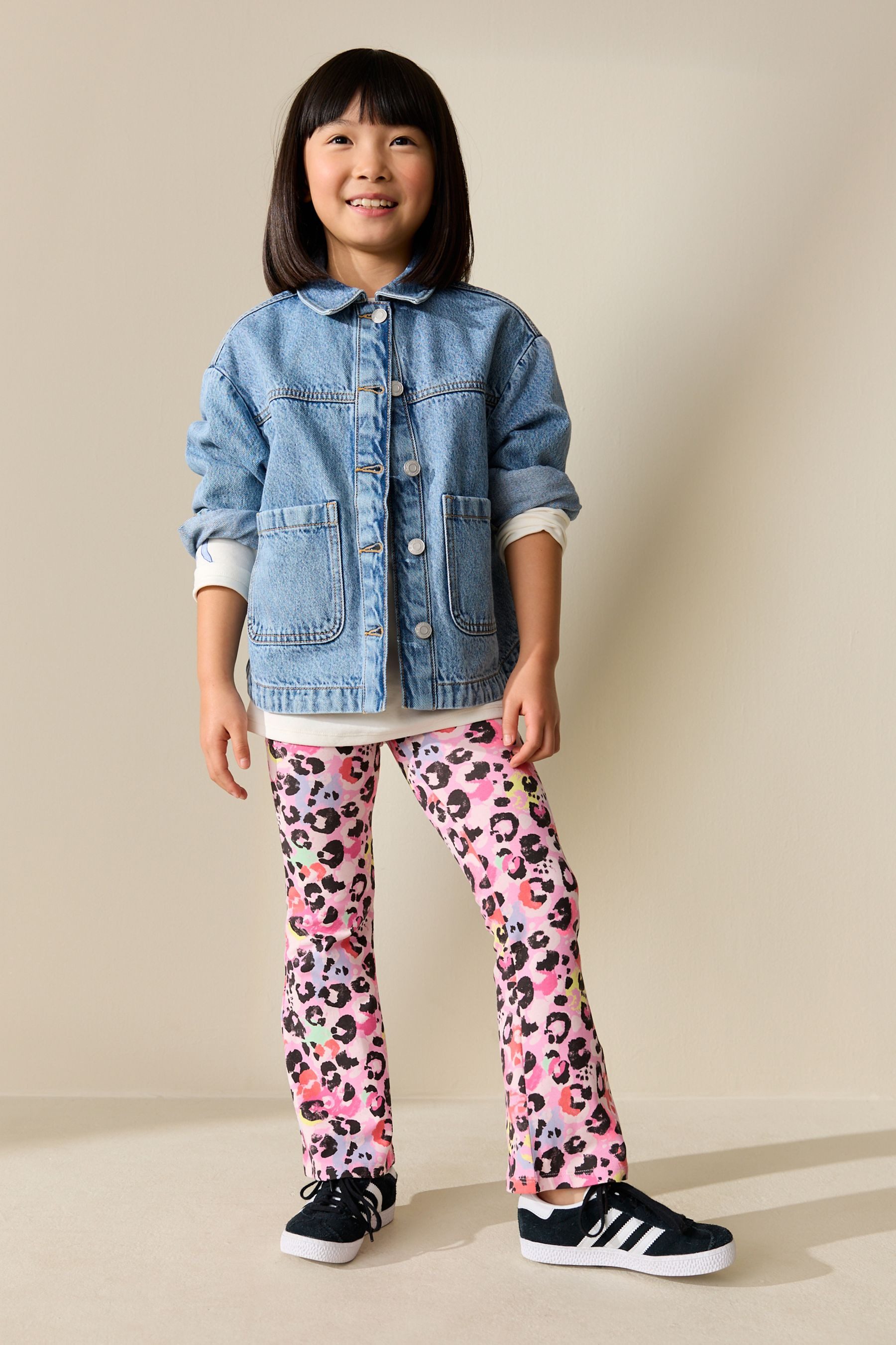 Leggings Leggings mit ausgestelltem Bein