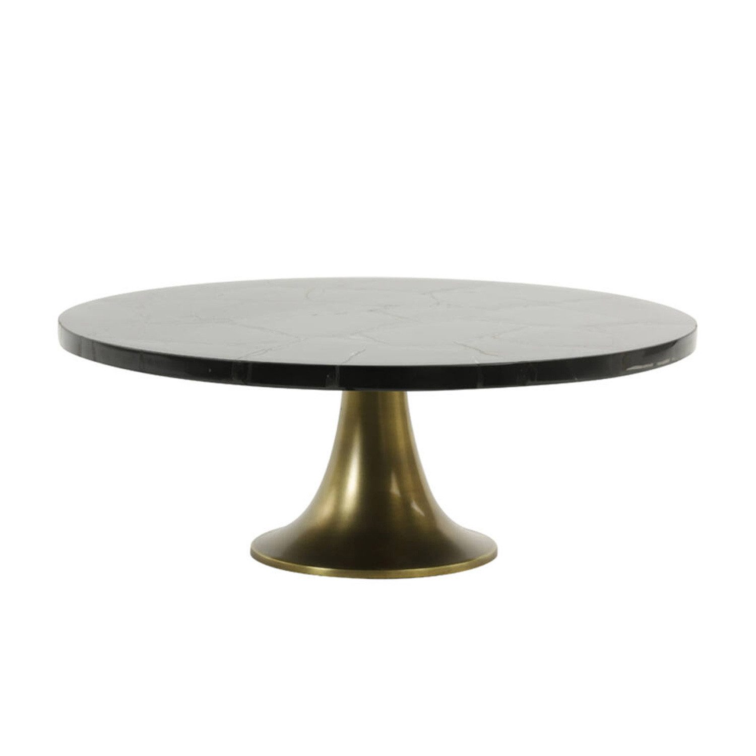 Light & Living Servierschale Schale auf Fuß LAYO Light & Living Servierplatte Stein Agate Schwarz, Agate Stein, Metall