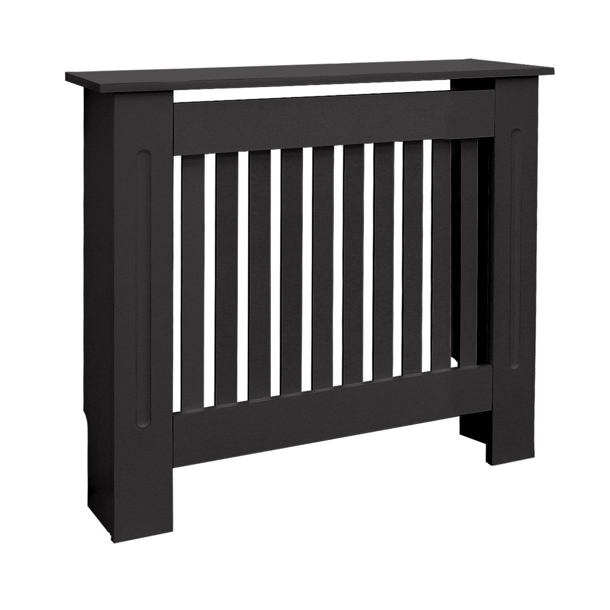 ML-DESIGN Heizungsverkleidung Heizkörperabdeckung aus Holz Heizkörperverkleidung für die Heizung, Zubehör für Heizkörper, Heizungsabdeckung lackiert Landhausstil 78x19x82 cm Schwarz aus MDF