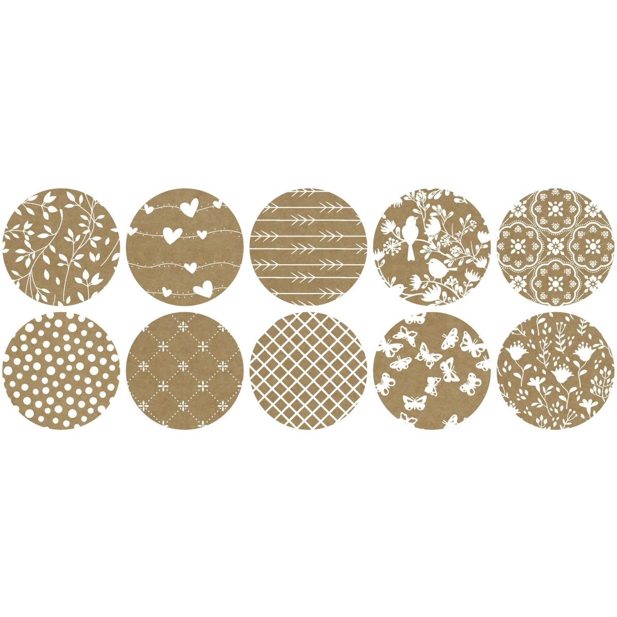 Ursus - Ludwig Bähr Bastelkartonpapier Kraftkarton 250g/qm A4 Design Mix VE=10 Blatt Motive sortiert