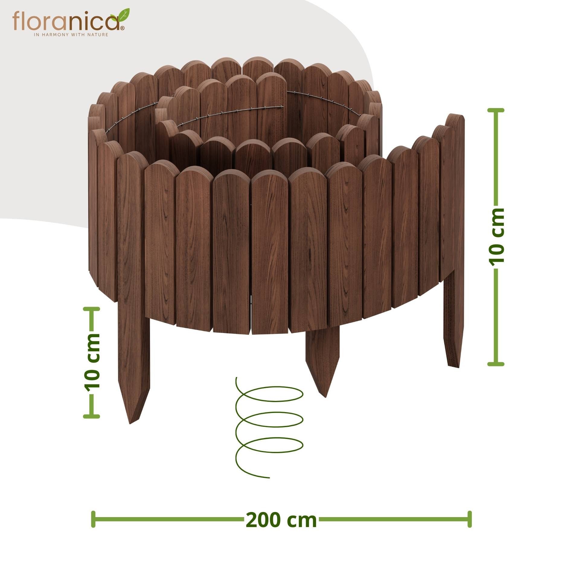 Floranica Palisade Beeteinfassung Beetumrandung Rasenkante Umrandung Flexib günstig online kaufen